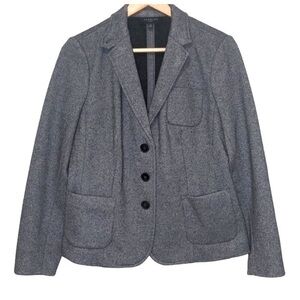 Talbots wool double breasted fitted pocket blazer